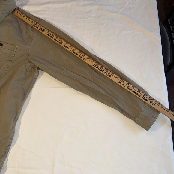 Carhartt Shirt Mens Size XXL Brown Rugged Flex Relaxed Fit Canvas Work Utility - Picture 6 of 7